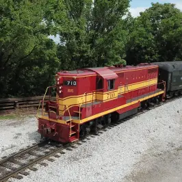 The Tennessee Valley Railroad Museum in Chattanooga is a great place to visit, especially if you're interested in trains. This missionary ridge local train is coming into the station, and it's a beautiful sight.