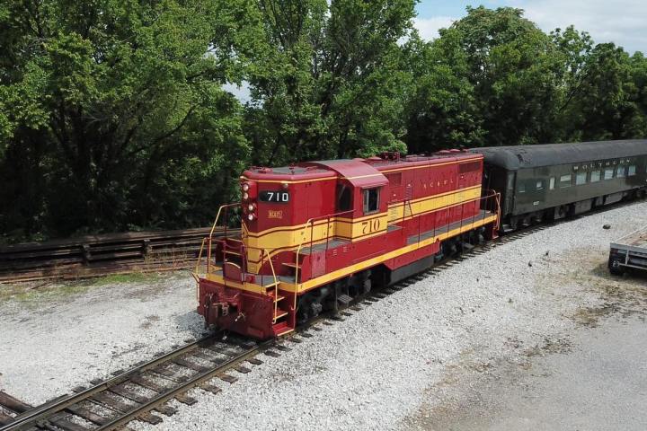 The Tennessee Valley Railroad Museum in Chattanooga is a great place to visit, especially if you're interested in trains. This missionary ridge local train is coming into the station, and it's a beautiful sight.
