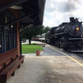 a train on a steel track