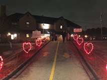 a train is parked on the side of a road
