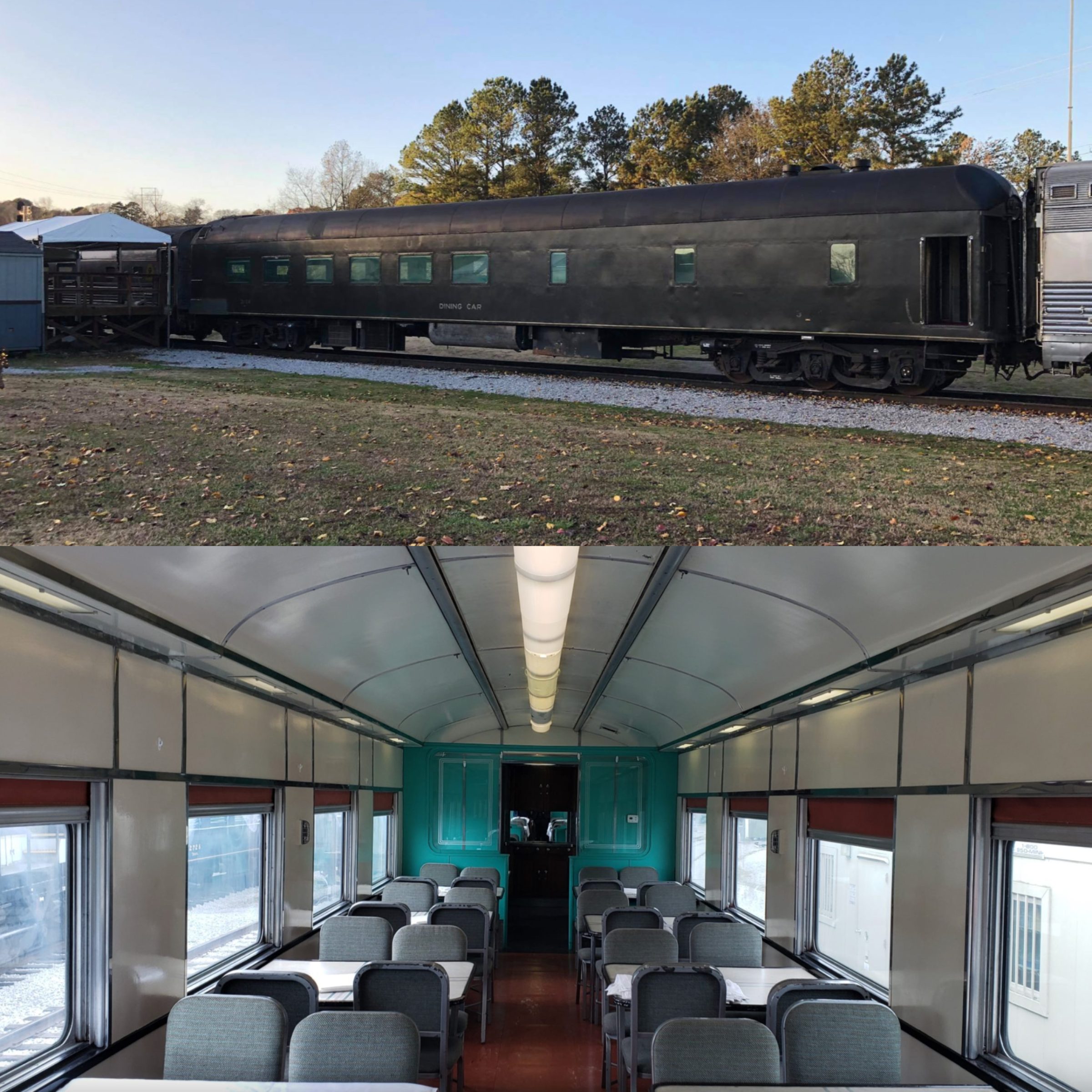 The car could be found on Southern Railway passenger trains, such as the “Carolina Special” and the “Tennessean.” On November 11, 1958, the car was knocked into the Southern Railway station in Knoxville, TN, where it wound up inside the building. The car was damaged in the accident, but was repaired and returned to service. The Southern Railway retired the car in 1967.