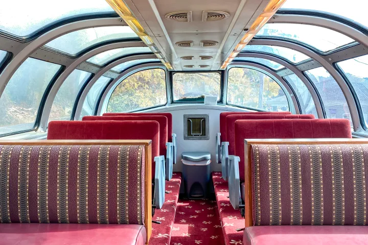 View from dome car on Hiwassee Loop ride