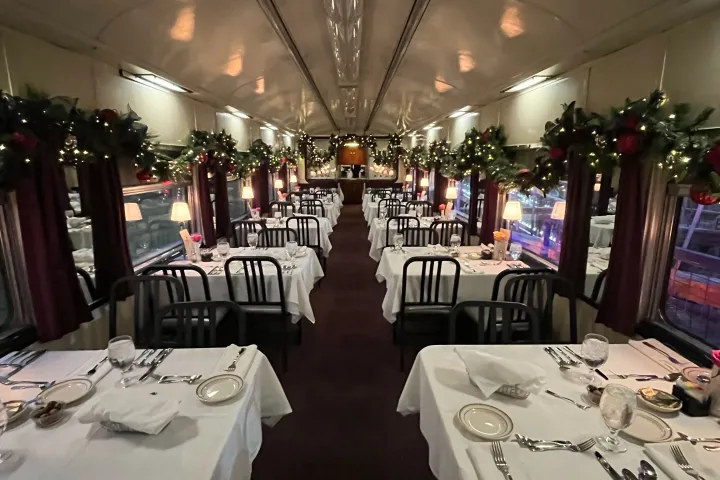 Step Back in Time with a Holiday Dinner on the Christmas Train