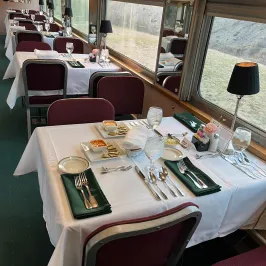 Board a Vintage Dining Car for a Three-Course Meal & Evening Train Ride!