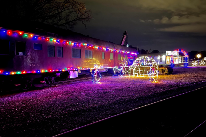 North Pole Limited is a magical experience for the whole family. The train is lit up at night, making the journey even more special.