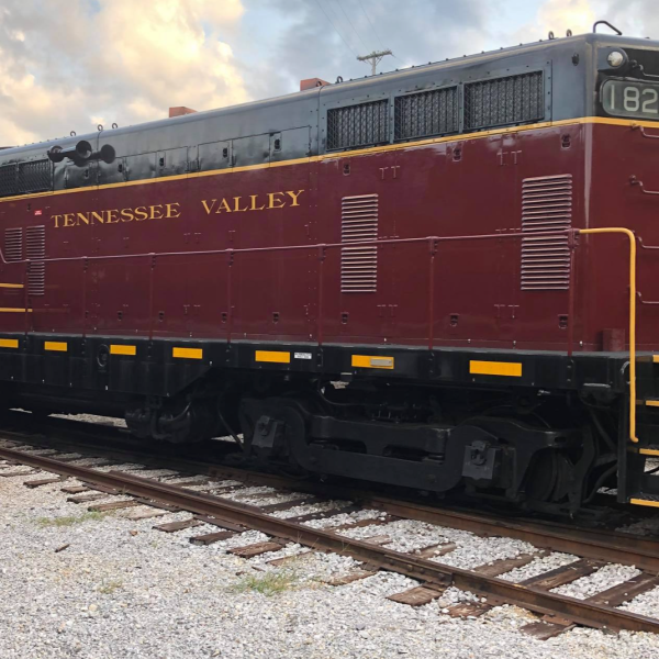 a train on a steel track
