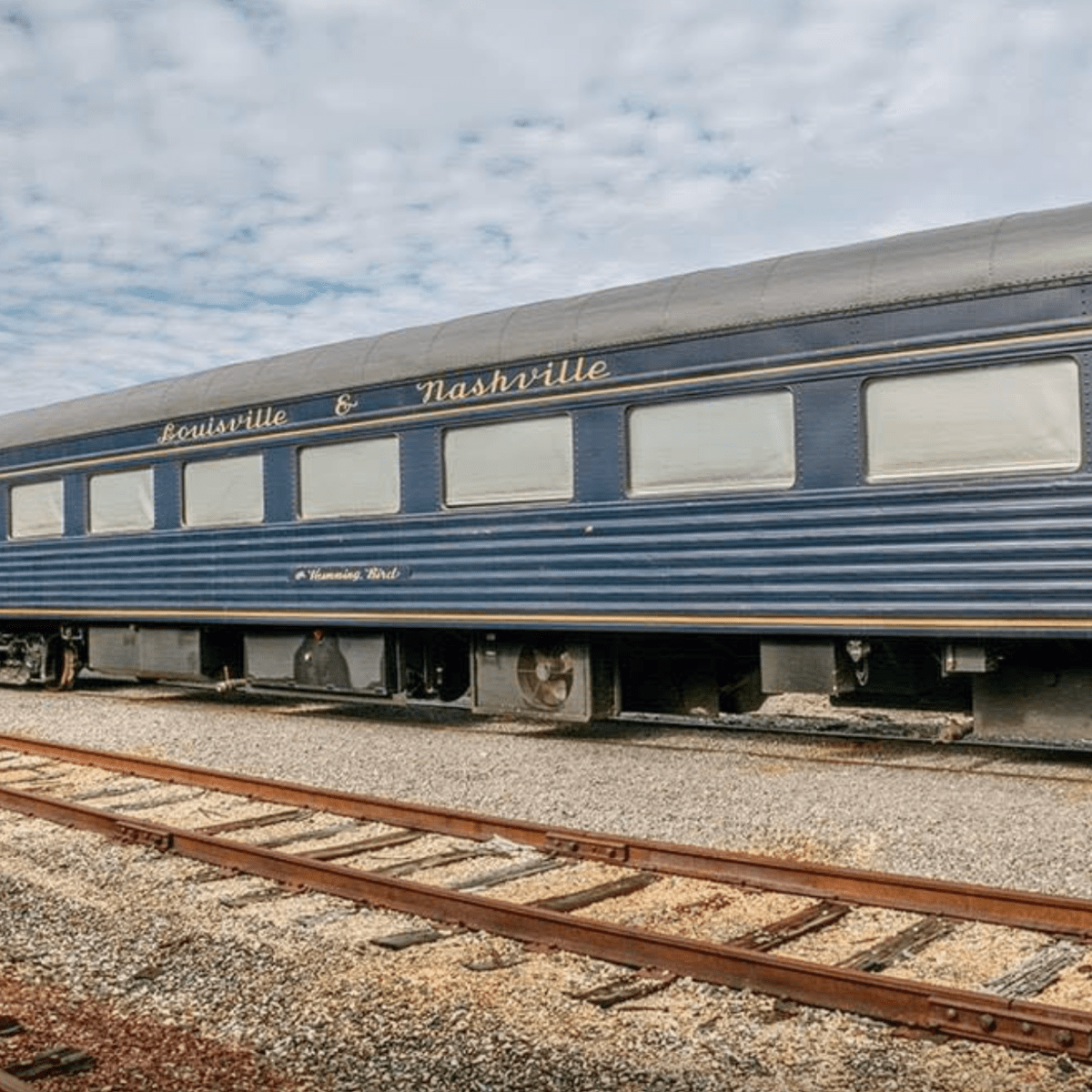The Louisville and Nashville Railroad 3103, a lightweight coach with 60 seats, was constructed in 1946 by American Car & Foundry for the Louisville and Nashville Railroad.