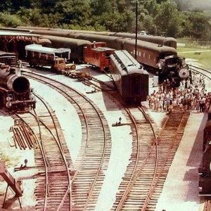 a train that is on fire