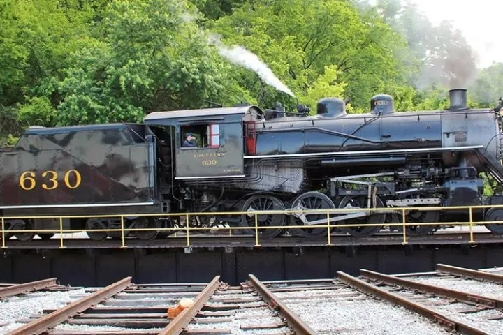 The Tennessee Valley Railroad Museum in Chattanooga is a great place to visit, especially if you're interested in trains. This photo shows Southern 630 on the museum's turntable.