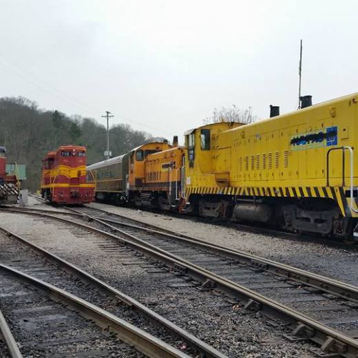 a train on a steel track