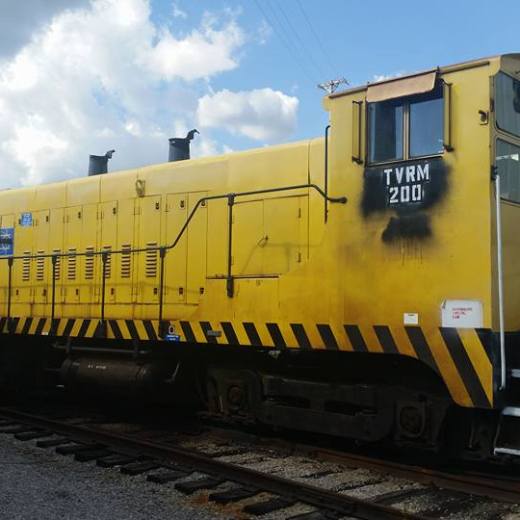 a train on a steel track