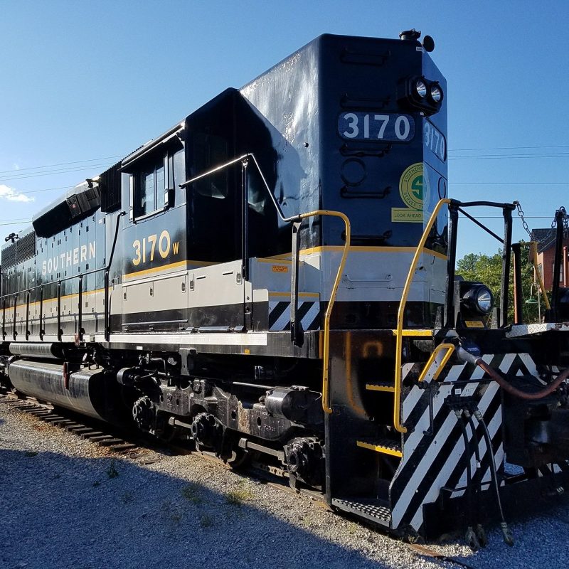 a train on a steel track