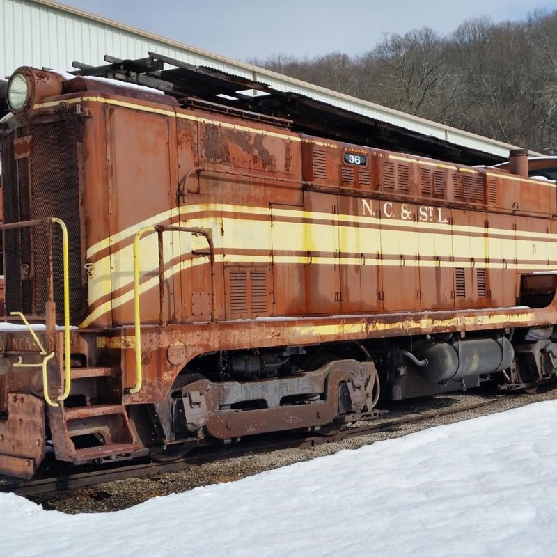 a train on a steel track