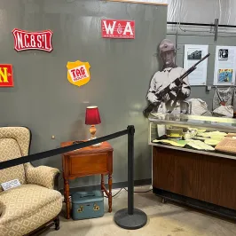 a person standing in a room