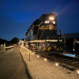 a train on a steel track