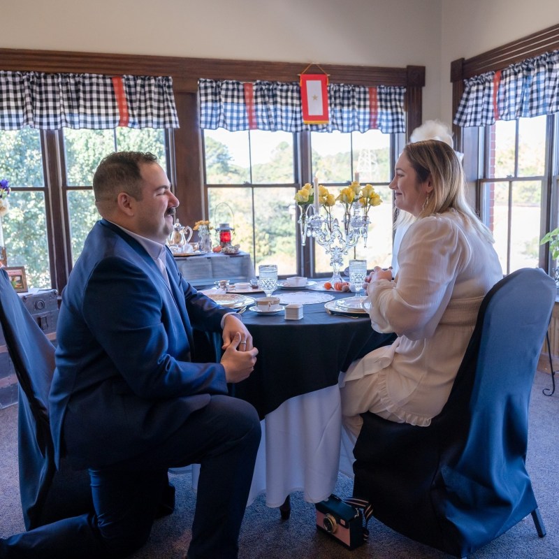 Shane & Kayla's Enchanted Proposal at Homefront Tea Room
