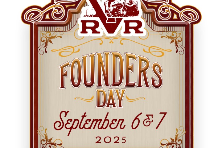Decorative Founders Day poster for September 6-7, 2025, by Tennessee Valley Railroad & Museum.