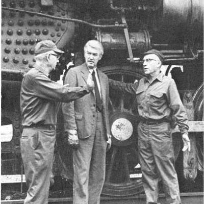 Walter Dove and Jimmy Stewart stood side by side with Paul Merriman