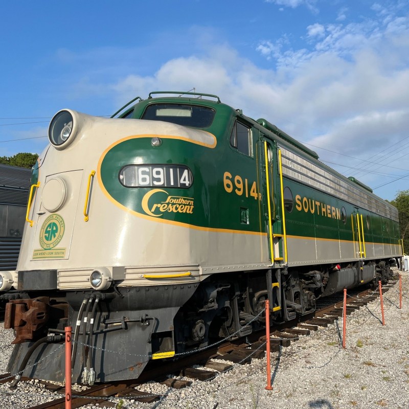 a train on a steel track