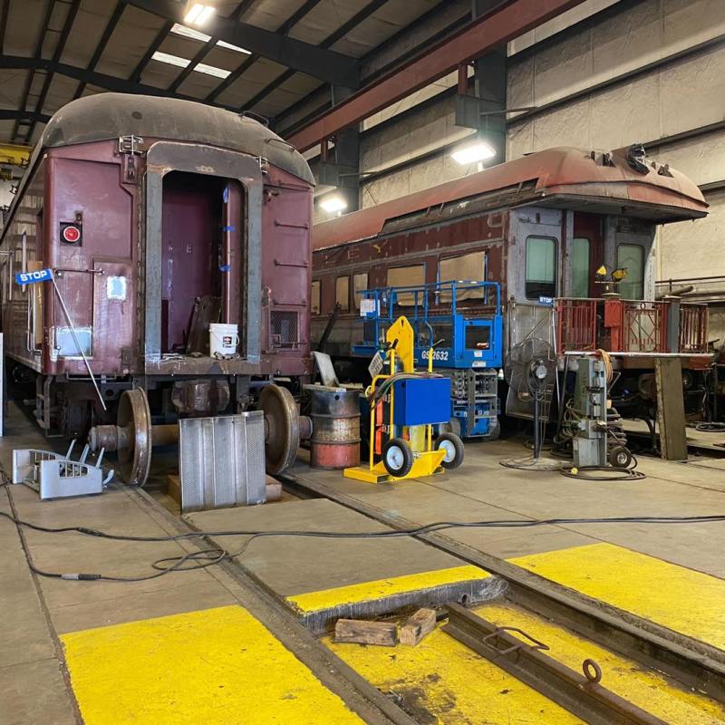 Restoration Progress on Historic Office Cars