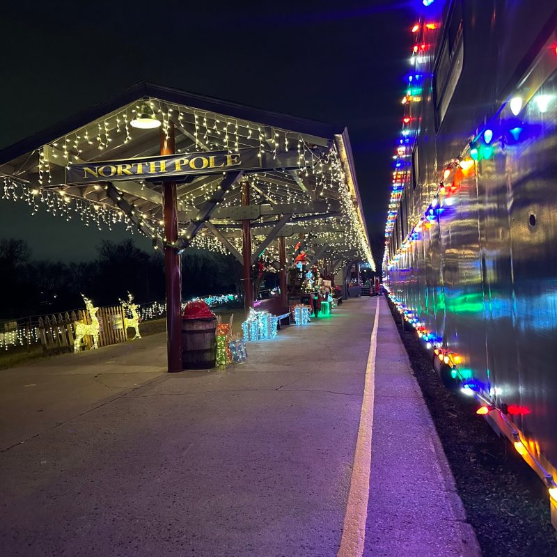 Festive Train Ride Post-Christmas: A Journey of Lights