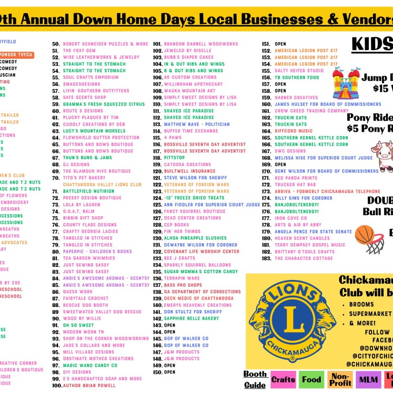 Exploring Chickamauga and Down Home Days Festival