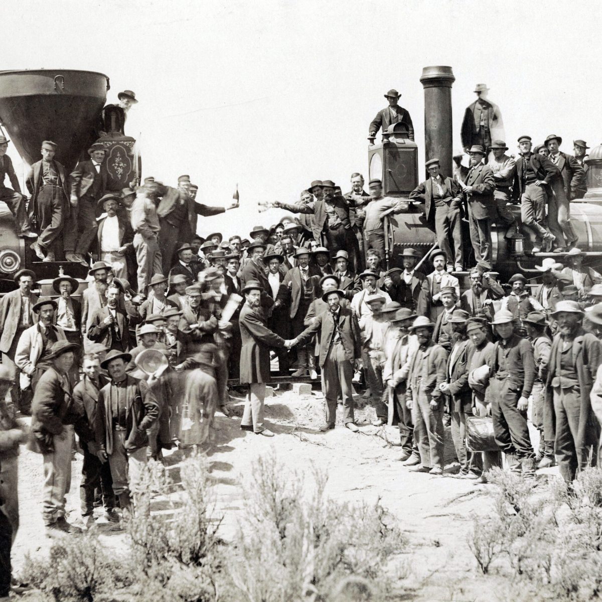 A.J. Russell's Famous Golden Spike Photo Reimagined