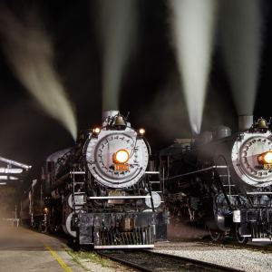 Night Photography at TVRM – Capture Historic Locomotives. Photo by Matthew Freer