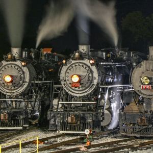 TVRM Night Photoshoot – Historic Locomotives Event. Photo by Matthew Freer