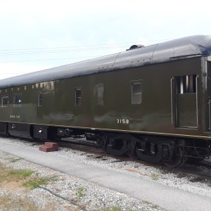 Southern Railway Dining car 3158 arrives at Grand Junction after the completion of its restoration.